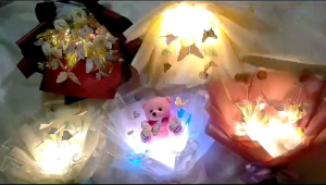 [BUTTERFLY CANTIK ] Bouquet Buket Bunga Kupu-Kupu LED Lampu For Gift Hadiah Kado Wedding Wisuda Graduation Anniversary Ultah Birthday