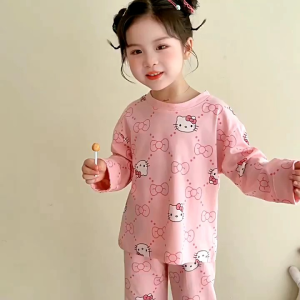 M34 Hello Kitty Kids  Long sleeves Pajamas Set