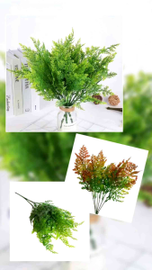 Pakis Leatherleaf AL25 Daun Tanaman Paku Artifisial Dekorasi Bouquet Wedding