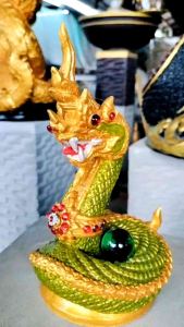 รูปปั้นพญานาค พญานาค พญานาคปูนปั้น พญานาคตั้งโต๊ะ องค์พญานาคบูชา Others OKD109 K-20 (สูง 22 ซม.)