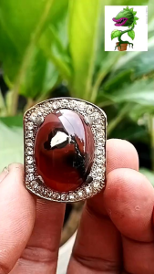 Asli Batu Gambar Tembus Senter 24cm Ring.8/9