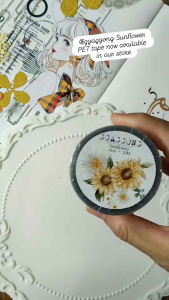 Fairy Lights Journal - READY STOCK/ art journaling/ scrapbook deco/ Sunflower PET tape (from South Korea)