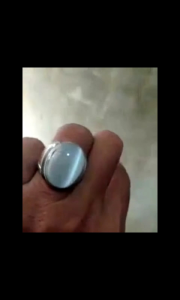 cincin batu akik cat eyes putih jumbo 20x15 mm ring monel tanam termurah