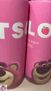 Khăn giấy lon Gấu Dâu Lotso 40 tờ in hình siêu hot 2023