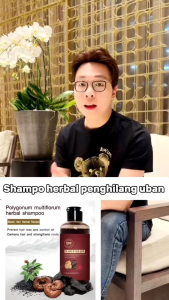 ISI 2 PCS Shampo Penghilang Uban Permanen & Penghitam Black Herbal Natural Polygonum 300 ml