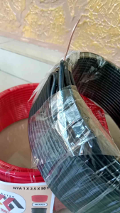 KABEL LISTRIK TEMBAGA kabel nya 2.5mm BEST MASTER 50YARD warna hitam dan merah tembaga tunggal PEMBELIAN 1 ROLL GRATIS 1 LAMPU LED 10WATT