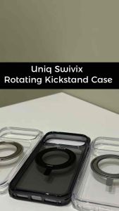 UNIQ Swivix iPhone 17 Pro Max Case / 17 Pro / 17 Air Camera Button 360 Rotating Kickstand Phone Case