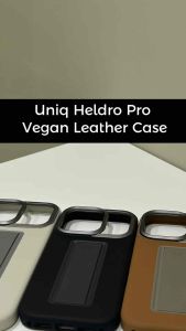 UNIQ Heldro Pro iPhone 17 Pro Max Case / iPhone 17 Pro Case MagClick Charging Vegan Leather Phone Case