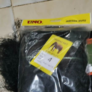 Jaring burung no 4 nilon hitam 3x9 meter sudah dengan tali