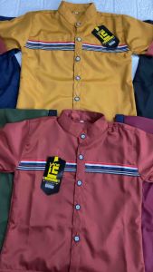 Set Kemeja Anak 3 Pcs: Kemeja Anak Laki-Laki Lengan Pendek Usia 1-5 Tahun