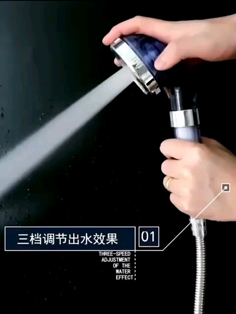 PSH1 Negative lons Bathroom Handheld Shower Head With Filter High Pressure 3 Mode