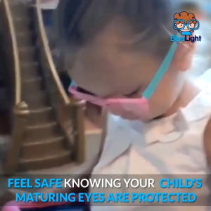 Anti Blue Light Lens Blocking Screen Eye Protection Glasses Computer Kids Children (with Glasses Case & Lens Cloth)