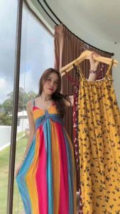 BECCA LONGDRESS TALI POLOS FLORA MOTIF