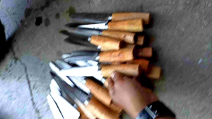 Pisau Dapur Baja HSS Super Pisau Daging Baja Satu Set Asahan Kristal Laker