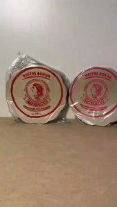 Kertas Nasi Bunga Romaco Merah 24 27 / Alas Piring Rotan