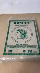 Kertas Nasi Coklat | Kertas Pembungkus Segala Jenis Makanan | Roman Hijau Isi 250 Lembar