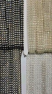 เพชรเส้น 2แถว ขนาด 9 มิล  3แถว ขนาด 1.3 ซม. / สีขาว - สีดำ ราคาเริ่มต้นเมตรละ 179 บาท