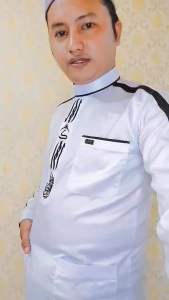 Baju koko Putih Bordir Original Saudi Polyester Import lengan panjang les tangan Hitam / Baju Pria Muslim Elit Mewah Berkelas dan Berkualitas Alghin Exclusive 56