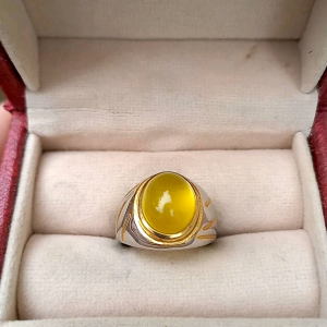 Cincin Batu Cempaka Kuning Minimalis
