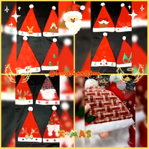 Topi Natal Dewasa Import Premium Bahan Lembut