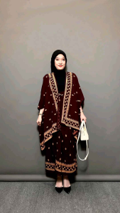 SET KEBAYA MODERN SET PRADA OUTFIT KONDANGAN SIMPEL ONE SET BATIK OUTER ROK LILIT KIMONO WANITA