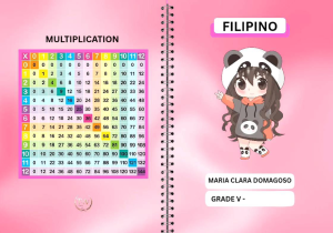 FamilyisLove ThAz Personalized Customized Notebook Spiral Composition Writing Yarn Premium Quality Bondpaper Kinder Grade 1 Grade 2 Grade 3 Grade 4 Grade 5 Grade 6 Grade 7 Grade 8 Grade 9 Grade 10 College SeniorHigh Professional Business CHIBI GIRL Design