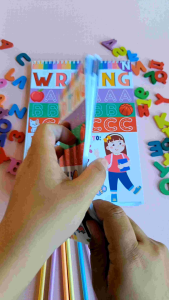 PERSONALIZED WRITING/TRACING PAD NAMEALPHABET SHAPES 80 PAGES A5 SIZE FREE 1 PENCIL