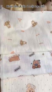 Khăn tắm 4 lớp  cho bé chất Xô musslin  thấm hút tốt mềm mại cho làn da bé kích thước 70*90 cm.