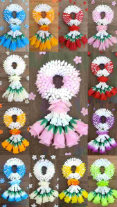 🎉พร้อมส่ง🎉 พวงมาลัยกลม 5 ชาย พวงมาลัยกรเล็ก พวงมาลัยประดิษฐ์ มาลัยไหว้พระ พวงมาลัยไหว้พระ มีครบสีประจำวัน