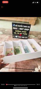 Hộp chia tiền thu ngân 4 ngăn khay đựng tiền tiện lợi