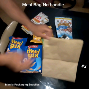 (100 pcs) - Meal Bag no handle  Brown paper bag take out bag