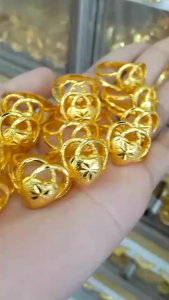 แหวน แหวนทองหุ้ม ลายหัวใจ