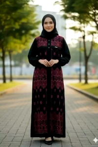 New gamis brukat Sabrina Anti UV//gamis wanita dewasa bahan Sabrina Anti UV premium variasi brukat tile