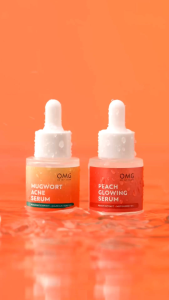 OMG Oh My Glow Serum 20 ml | Peach Glowing Serum Mencerahkan | Mugwort Acne Serum Jerawat