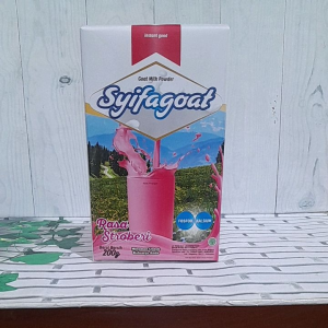 Susu kambing etawa syifagoat rasa stroberi 200g dan paket hemat 1000g