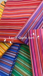 Kain Lurik Pink Pelangi / Kain Tenun Lurik Rainbow / Lurik Warna Warni
