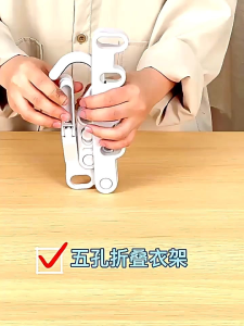 Gantungan Baju Hanger Pengering Pakian 5 Lubang Gantungan Pintu Laci Tanpa Paku