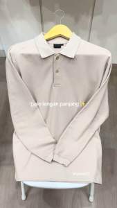 STILVOLL. - Kaos Polo Kerah Lengan Panjang Polos Terkeren Pria & Wanita Baju Kerah - ABU