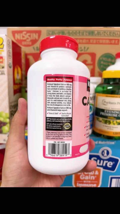 Viên Uống Bổ Sung Canxi Kirkland Calcium 600mg + D3 500 Viên Của Mỹ - Date 02/2027