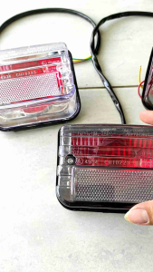 lampu rem rim belakang honda gl 100 gl cepek assy mika mica smoke merah bening
