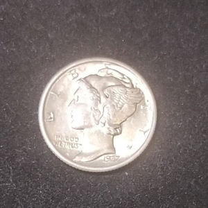 1937p BU Mercury dime silver coin Liberty In God We Trust preloved