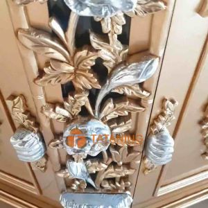 LEMARI SUDUT SIMA WUNI KAYU JATI FINISHING ALMARI HIAS PAJANGAN POJOK KACA RAK MEWAH DEKORASI RUANG INTERIOR MURAH TATANING FURNITURES JEPARA