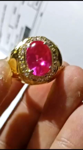 CINCIN BATU RUBY MERAH SIAM ROSE CUNTTING BANGKOK MEWAH