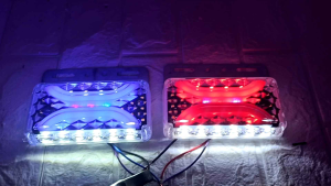 Lampu LED Bak Variasi Samping Mobil Truk 24 Volt Tanduk Banteng