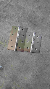 Engsel Jendela Pintu Rumah Lemari Kayu 4" Inch Chrome Bahan Besi plat tebal