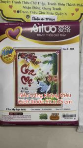 Tranh thêu chữ thập Cha mẹ AL51406 kích thước 52 x 65 cm