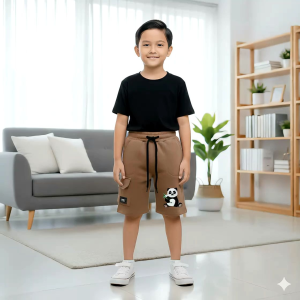 Celana Pendek Anak Variasi Motip PANDA Lucu Usia 1-12 Tahun  Laki-laki/Perempuan Celana Motip Hewan