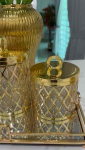 Acrylic Jars/Gold Storage Jars/Balang Kuih Raya
