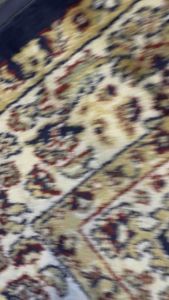 Elegant Blue Persian-Inspired Carpet – 80x125 cm | Soft Cotton-Silk Blend | Made in Turkey