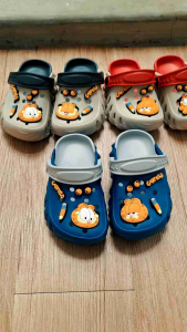 Sandal Baim Bakpao Anak Laki Selop Tali Belakang Motif Kartun GARFIELD Usia 1-7 Tahun